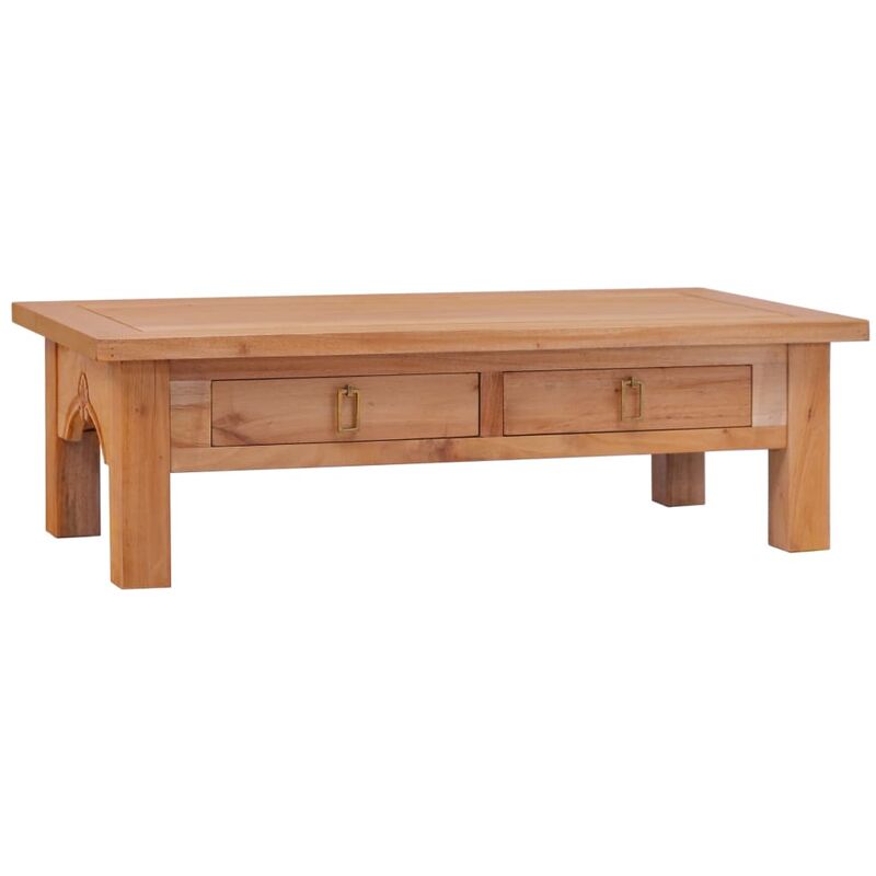 

Mesa de centro madera maciza de caoba 100x50x30 cm - Marrón
