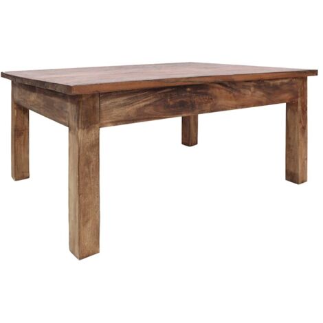 Mesa de centro madera maciza de caoba 96x73x45 cm
