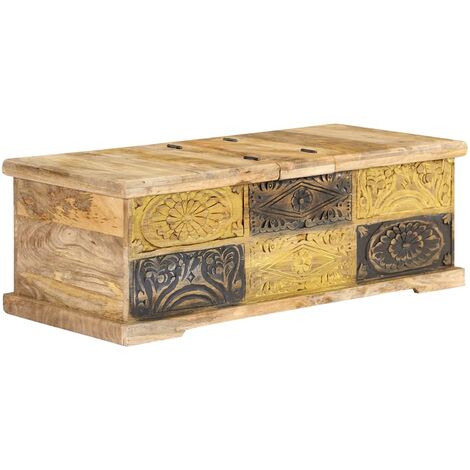 Mesa de centro madera maciza de mango 100x50x35 cm vidaXL
