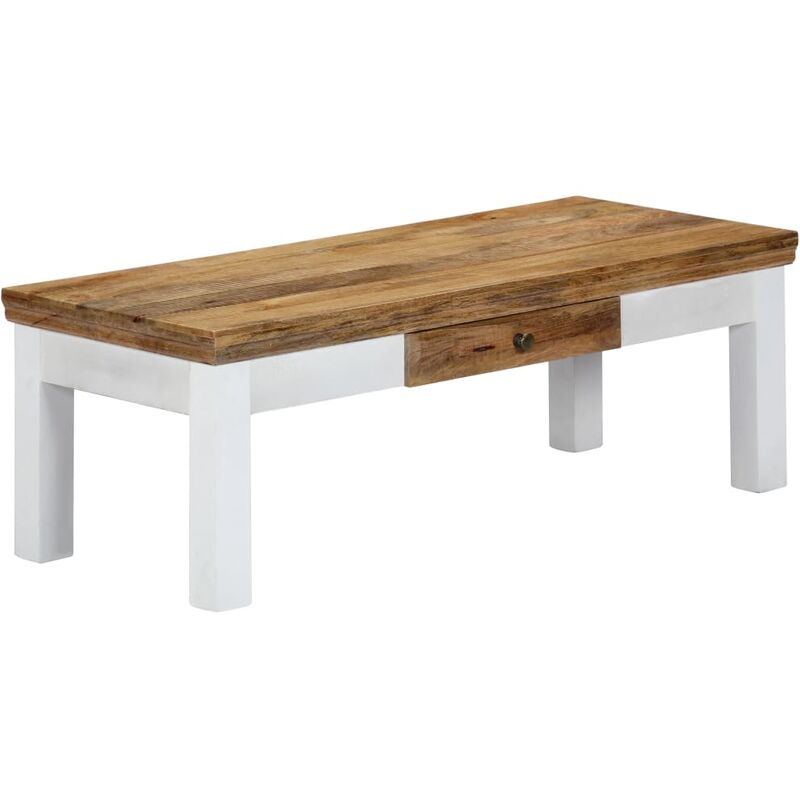 

Mesa de centro madera maciza de mango 110x50x40 cm