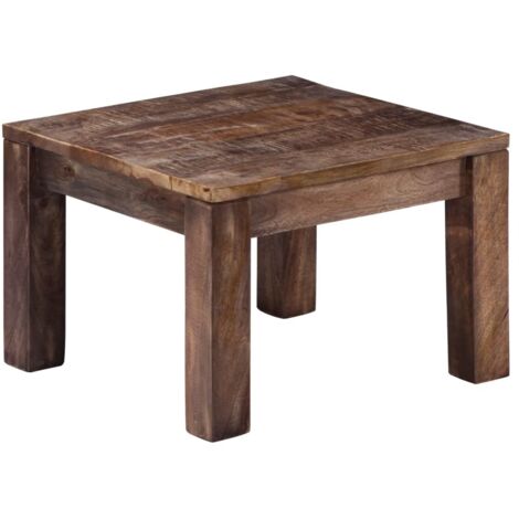 Mesa de centro madera maciza de mango 50x50x35 cm vidaXL
