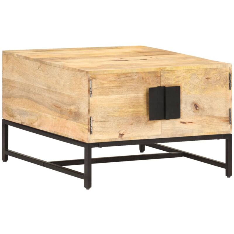 

Mesa de centro madera maciza 67x67x45 cm de mango - Marrón - Vidaxl