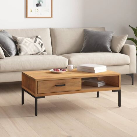 Mesa de centro madera maciza de pino 90x50x35 cm vidaXL