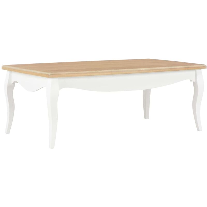 

Mesa de centro madera maciza de pino blanco marrón 110x60x40 cm