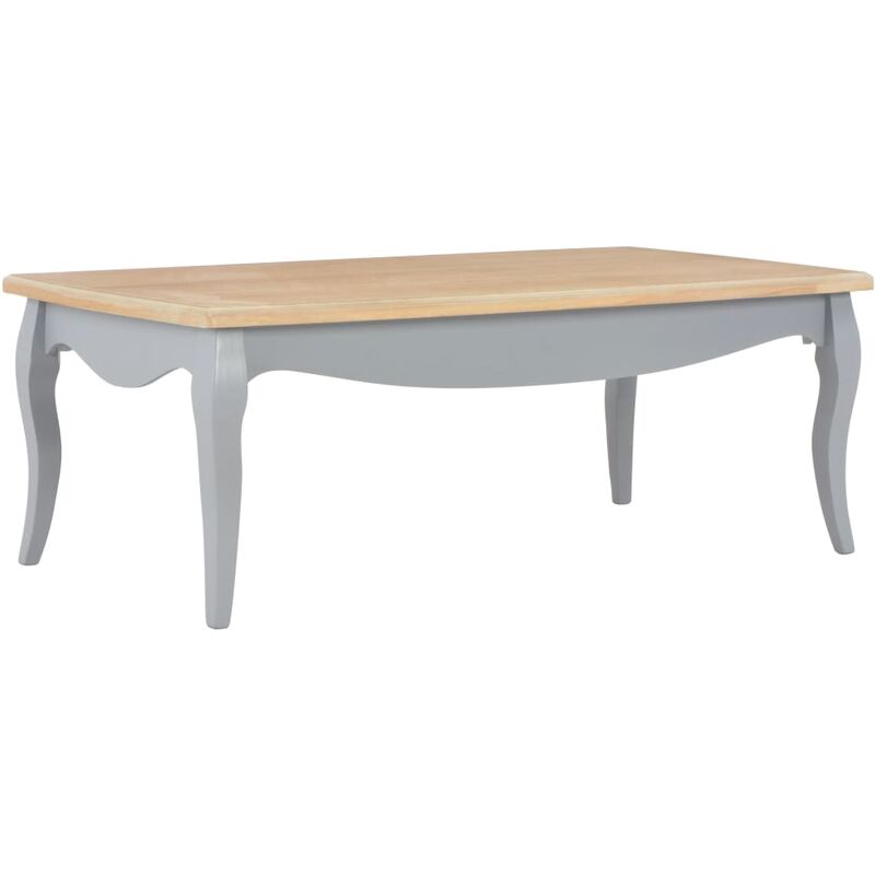 

Mesa de centro madera maciza de pino gris y marrón 110x60x40 cm - Gris