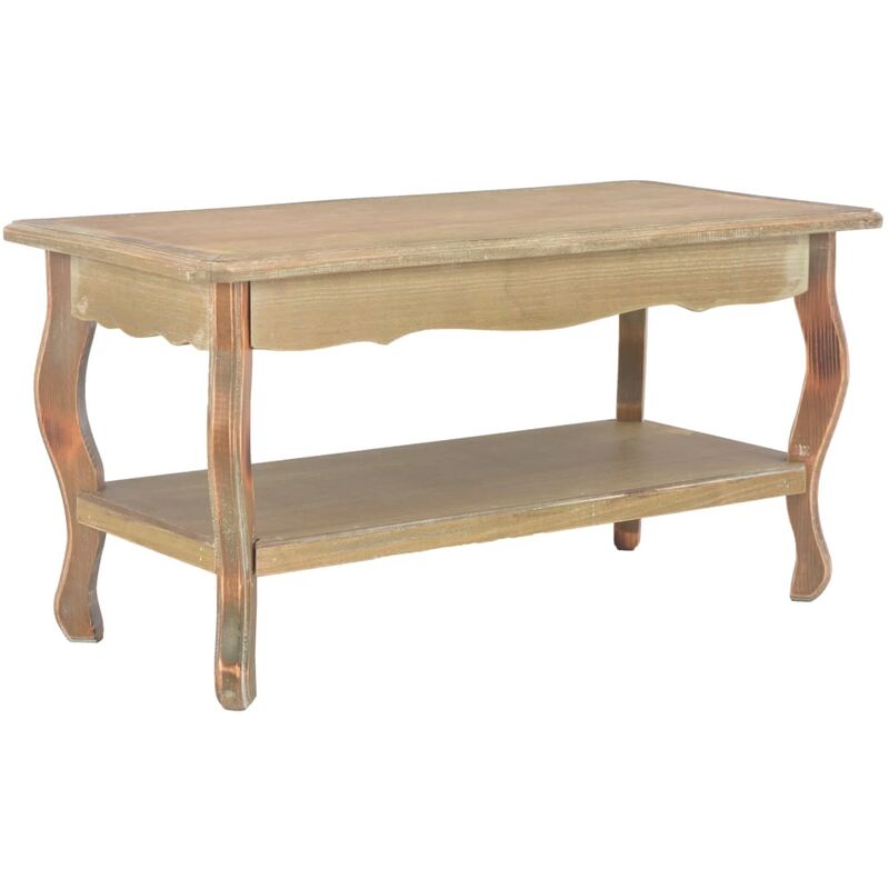 

vidaXL Mesa de Centro Madera Maciza de Pino 87,5x42x44 cm Color de Madera - Marrón