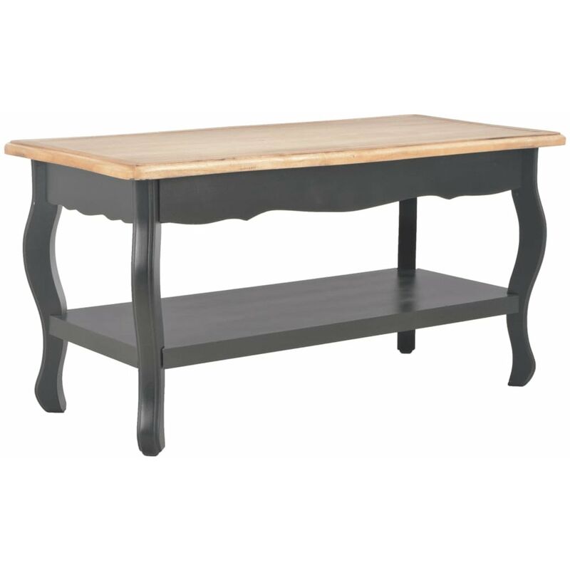 

Mesa de centro madera maciza de pino negro marron 87,5x42x44cm