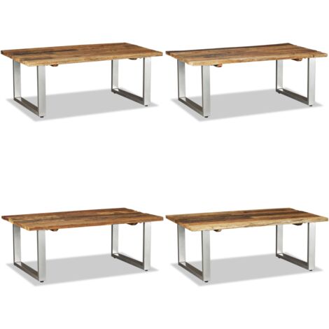 Mesa de centro madera maciza reciclada 100x60x38 cm - Madera maciza - Madera reciclada