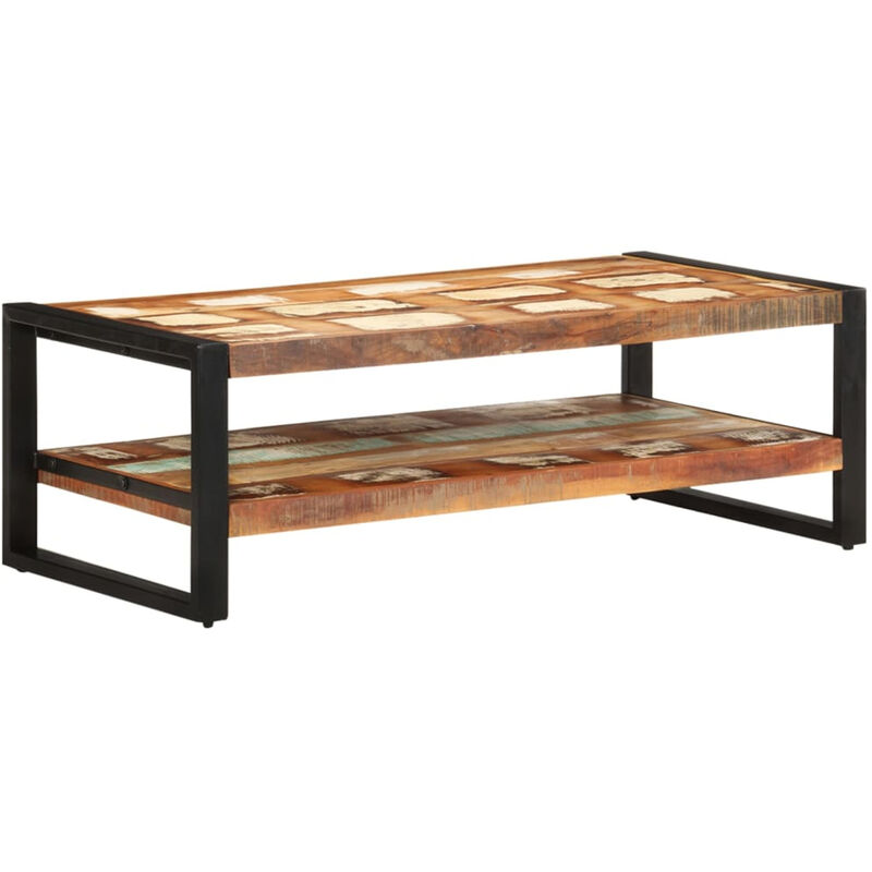 

Mesa de centro madera maciza reciclada 120x60x40 cm