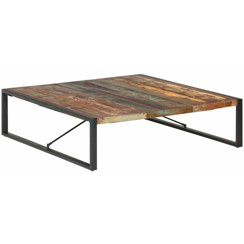 

Mesa de centro madera maciza reciclada 140x140x40 cm