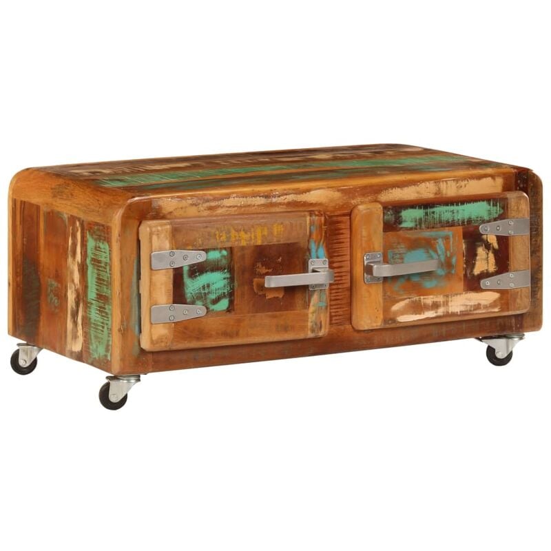 

Mesa de centro madera maciza reciclada 85x55x40 cm