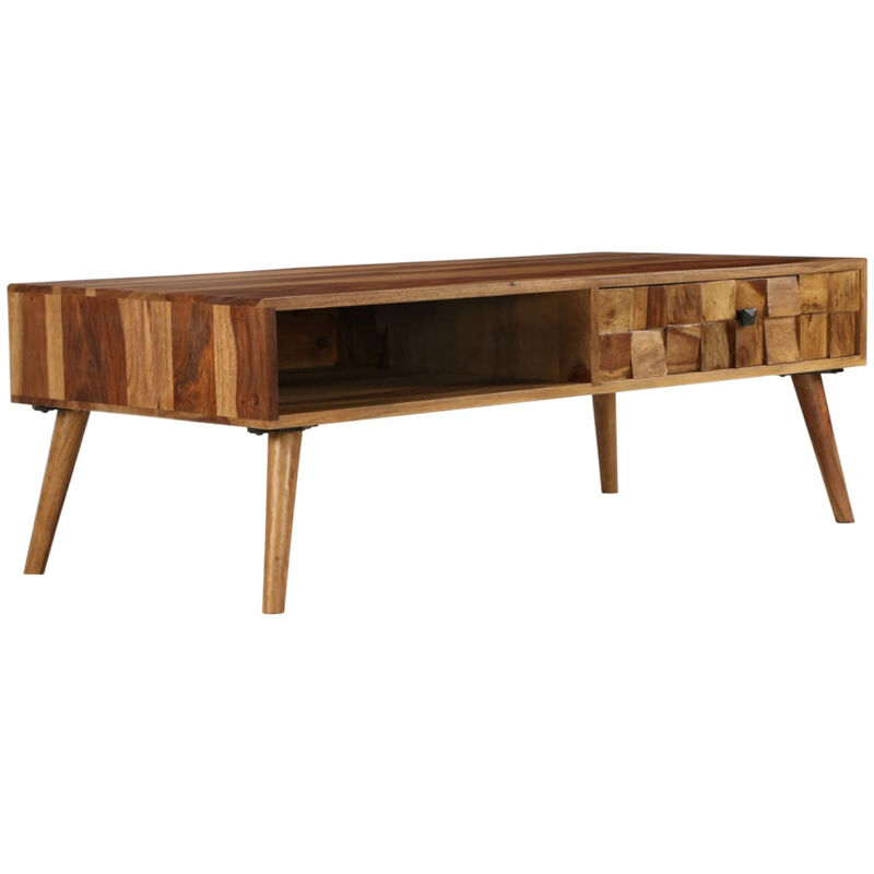 

Mesa de centro madera maciza sheesham acabado miel 110x50x37 cm