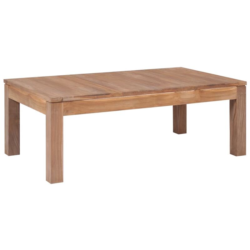 

Mesa de centro madera teca maciza acabado natural 110x60x40 cm