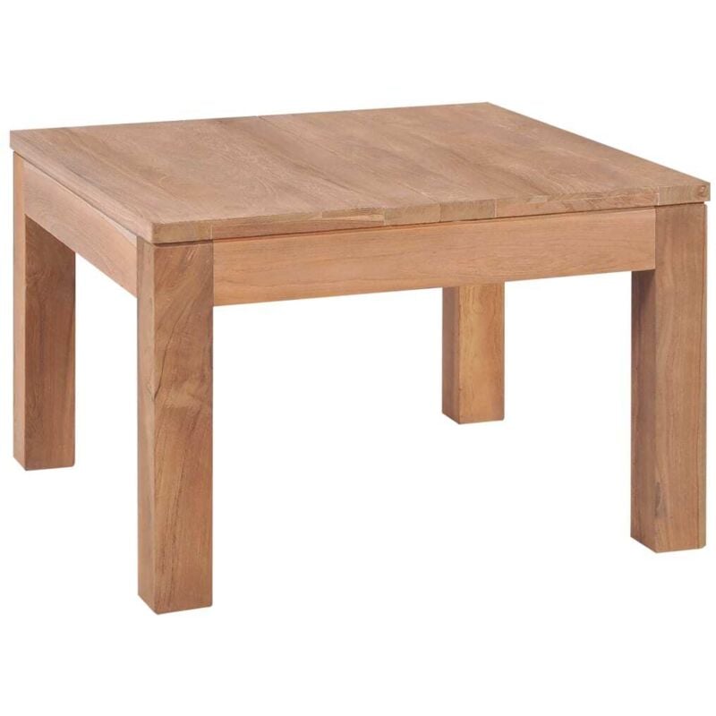 

Vidaxl - Madera Teca Maciza Acabado Natural Mesa de Centro 60x60x40 cm - Marrón