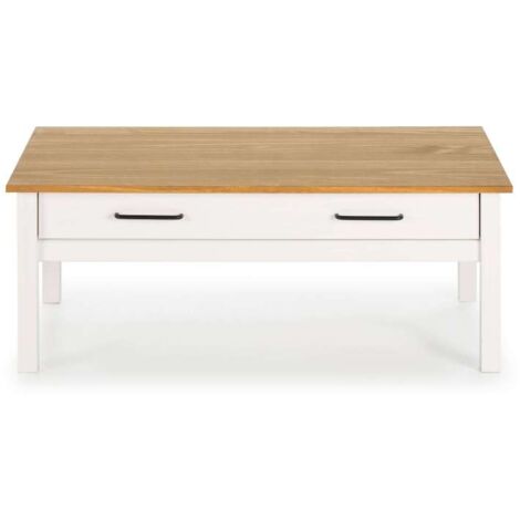 Mesa de centro Mariana acabado blanco 40 cm(alto) 100 cm(ancho) 55 cm(largo)