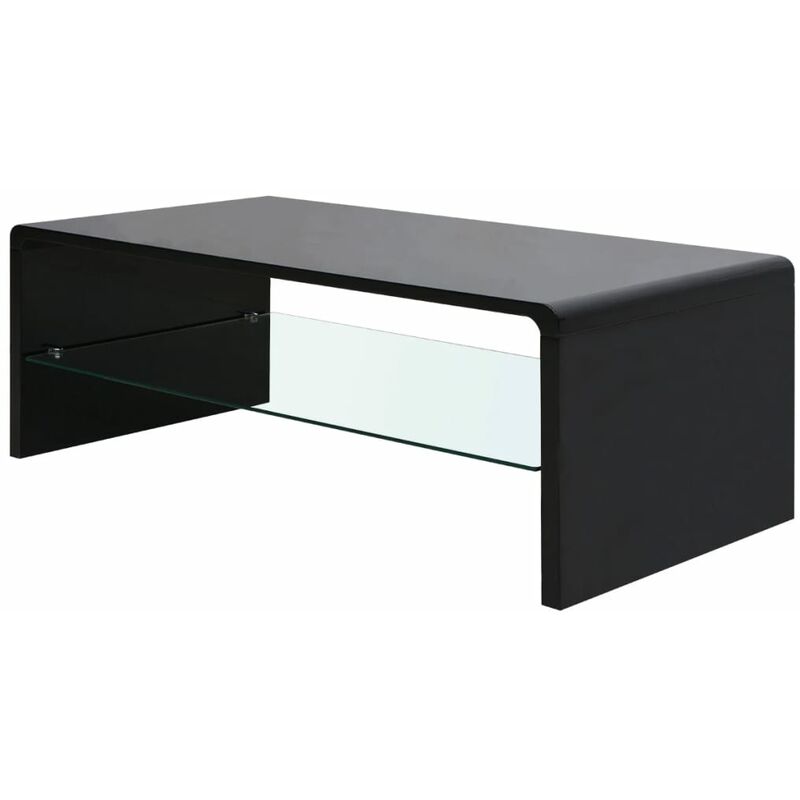 

Mesa de Centro de Alto Brillo Negra - Negro - Vidaxl