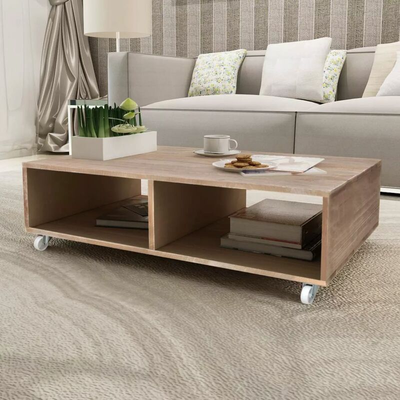 

Mesa de centro marron madera maciza