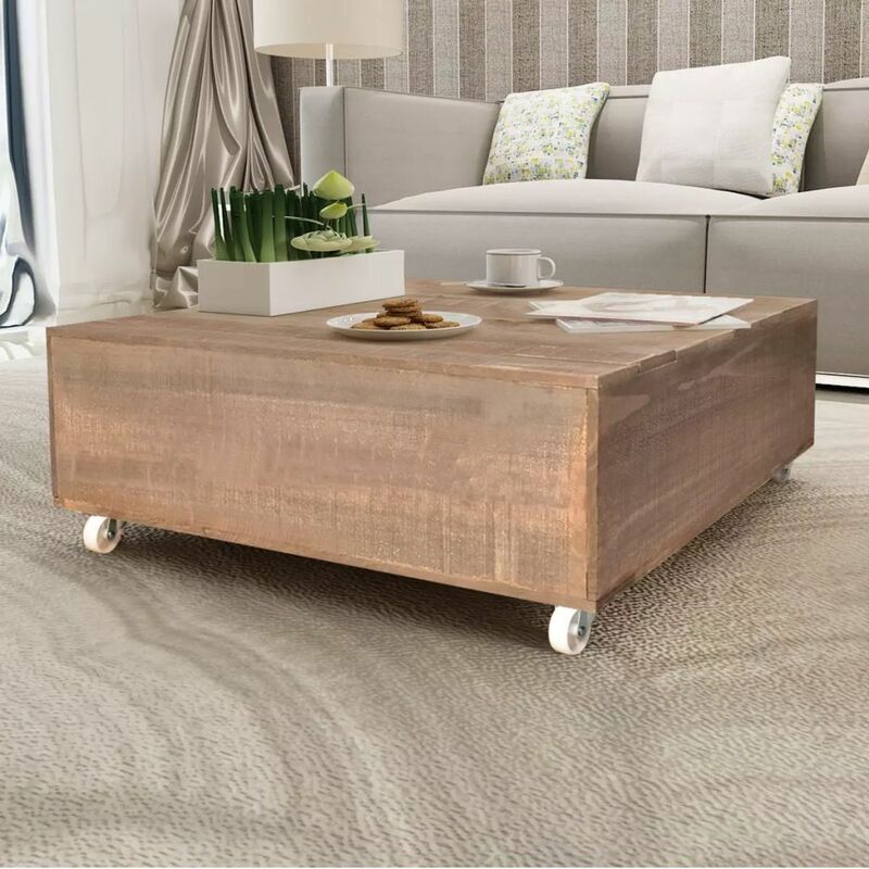 

Mesa de centro marron madera maciza