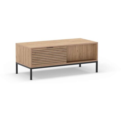Mesa de centro Md-Enzo acabado roble sepet, 110cm(ancho) 45cm(altura) 55cm(fondo).