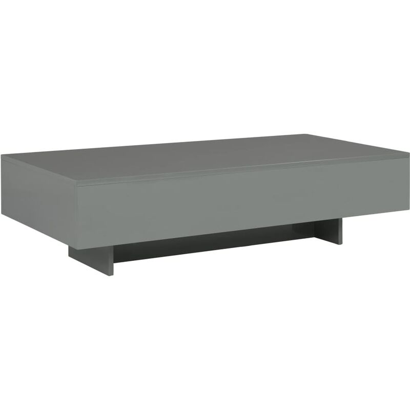 

Mesa de centro MDF gris brillante 115x55x31 cm