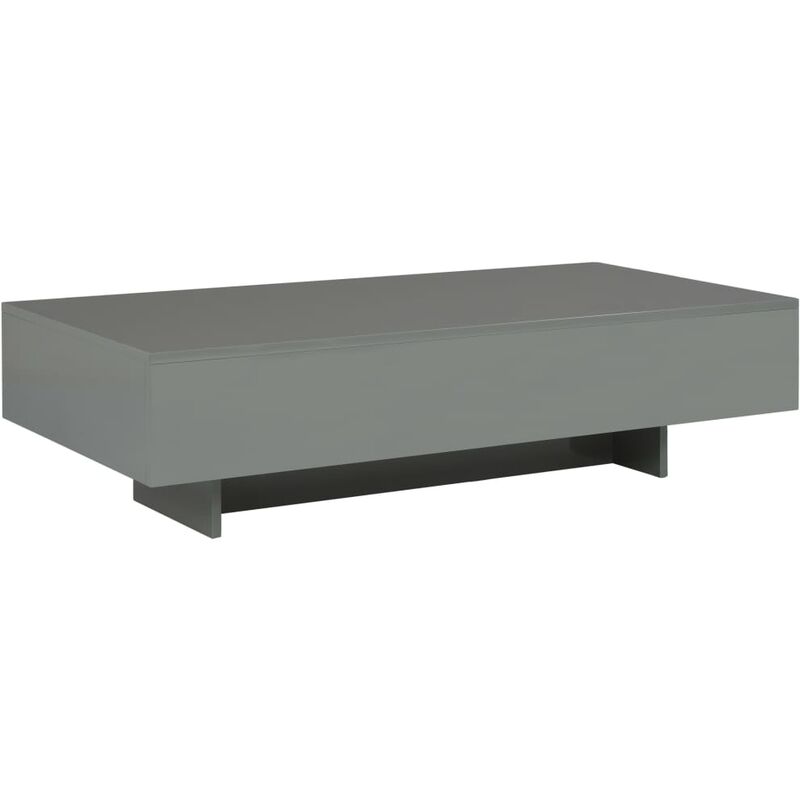

Mesa de centro MDF gris brillante 115x55x31 cm - Gris