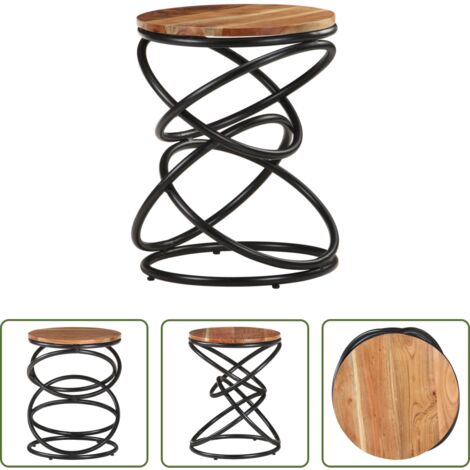 Mesa de centro -  Mesa auxiliar de madera de acacia maciza 40x40x52 cm