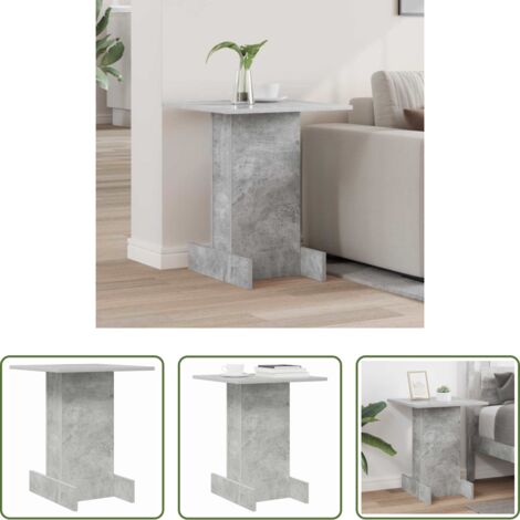 Mesa de centro -  Mesa Auxiliar Gris Concreto 44,5 x 45 x 55 cm