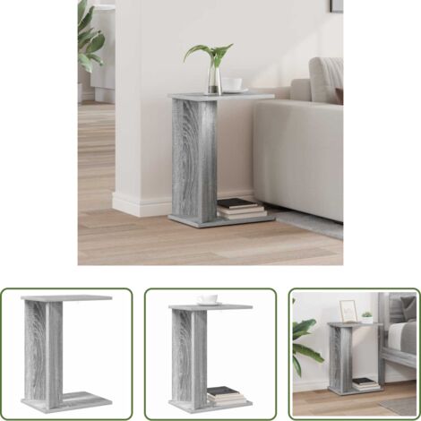 Mesa de centro -  Mesa Auxiliar Gris Sonoma 35 x 25 x 50 cm Madera de ingeniería