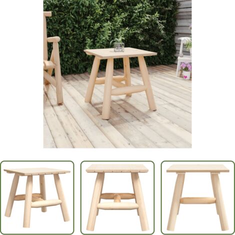 Mesa de centro -  Mesa auxiliar madera maciza abeto 49x49x50 cm