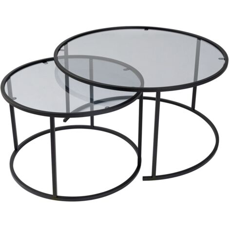 Mesa de centro, mesa de salón, mesa auxiliar. Set Negro