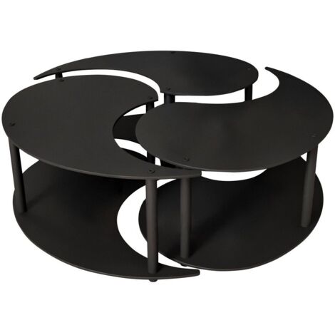 Mesa de centro, mesa de salón, mesa auxiliar. Set Negro