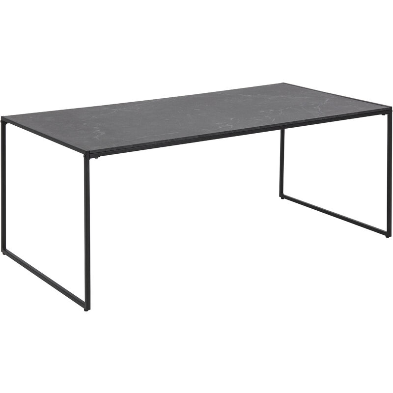 

Mesa de centro met�lica cuadrada color negro. Mesita con tablero melamina imitaci�n marmol, AT093, para sal�n, comedor o sof� - Negro