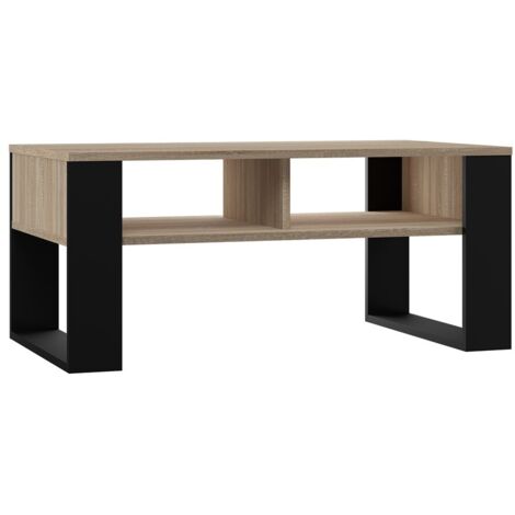 Mesa de centro moderna 2P, ROBLE SONOMA NEGRO