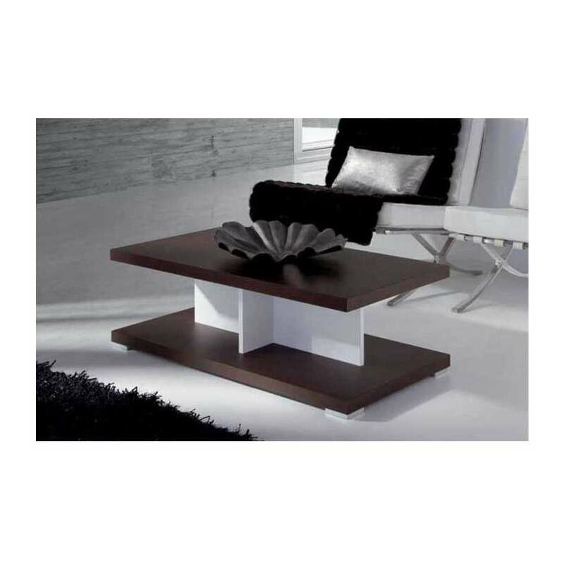 

Mesa de centro moderna en varios colores 42 cm(alto)105 cm(ancho)55 cm(largo) Color WENGUE-BLANCO