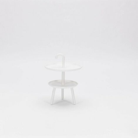 Mesa de centro Moderno - Sunny - Muebles de diseño - Para salón, sala de estar, despacho - Mesa auxiliar, Mesilla de noche - Blanco en Polipropilene, 41x41x55 cm