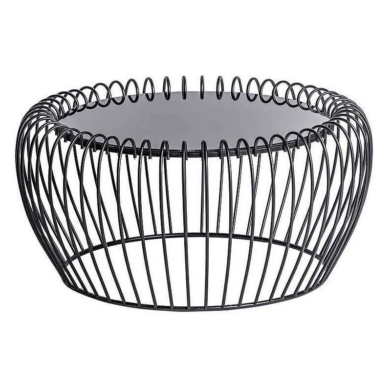 

Mesa de centro MOSCU grande metal y cristal negro Burkina
