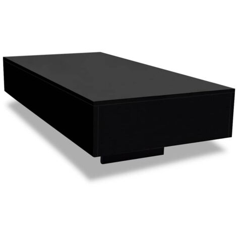 Mesa de centro negro brillante vidaXL