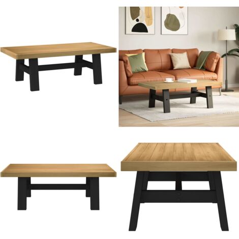 Mesa de centro NOAIN patas en A madera maciza pino 120x60x40 cm - Mesa de madera - Mesa de pino