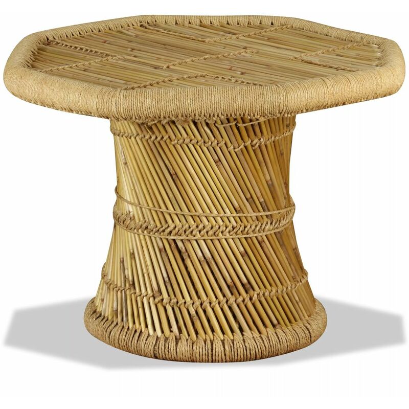 

Mesa de centro octagonal bambu 60x60x45 cm