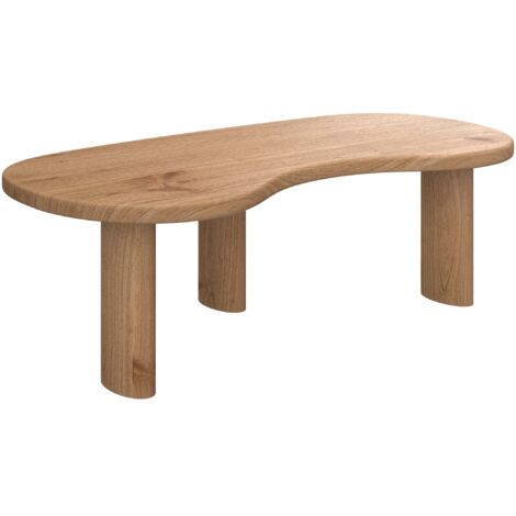 Mesa de centro orgánica de madera maciza de mindi - Brandan