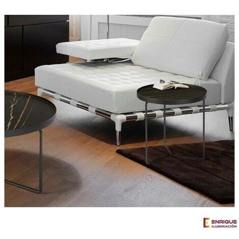 MAISON EXCLUSIVE - Mesa auxiliar de ordenador vidrio transparente negro  50x35x65cm