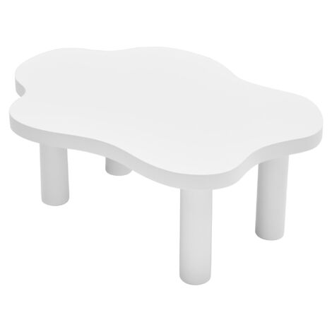 Mesa de centro para sala de estar con diseño de nube de 100 x 70 x 40 cm, mesa de centro irregular con diseño de dibujos animados para interiores, hecha de tablero de fibra, ideal para sala de estar, 