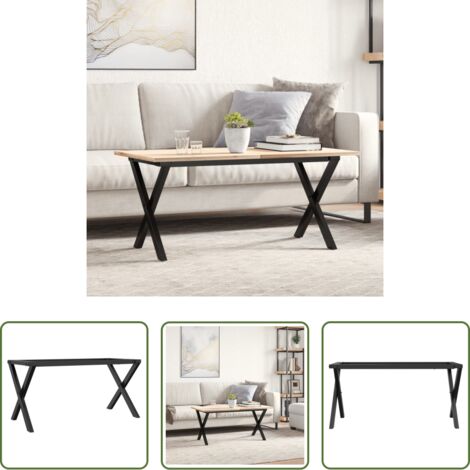 Mesa de centro -  Patas de mesa de centro estructura X acero 70x30x43 cm