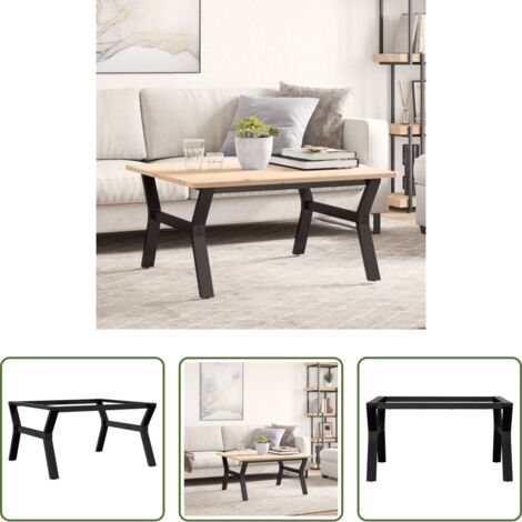 Mesa de centro -  Patas de mesa de centro estructura Y acero 80x70x43 cm