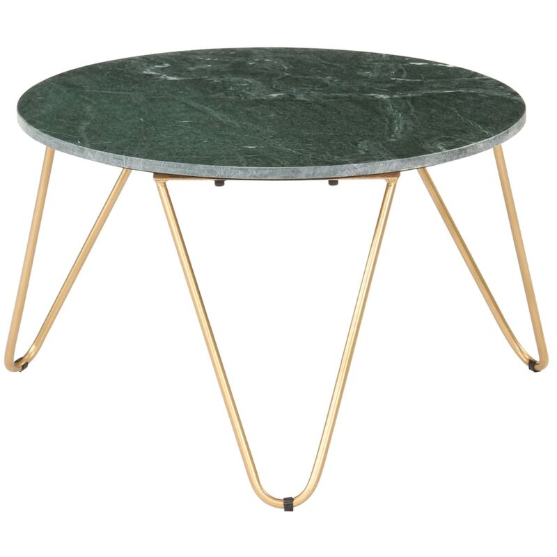 

Mesa de centro piedra real textura de mármol verde 65x65x42 cm