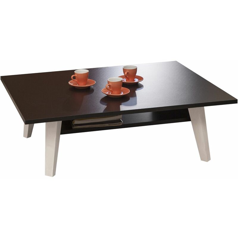 

Mesa de centro PRISM con estante negro y blanco, 89 x 67 x 28.2 - negro y blanco
