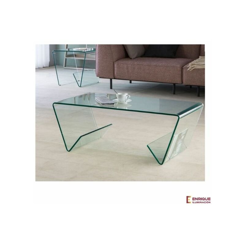 

Mesa de centro rectangular de cristal transparente Schuller