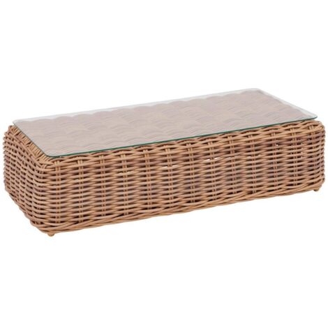 Mesa de centro rectangular de jardín savinia tahi - 126 x 64 x 33 cm - Hespéride