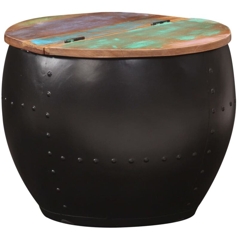 

vidaXL Mesa de Centro 53x43 cm Madera Maciza Reciclada - Marrón