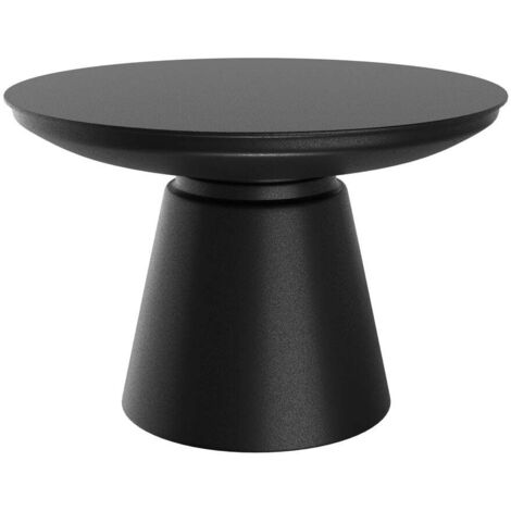 RENDEZ-VOUS DÉCO Mesa de centro redonda de metal negro D60 cm - Gomez